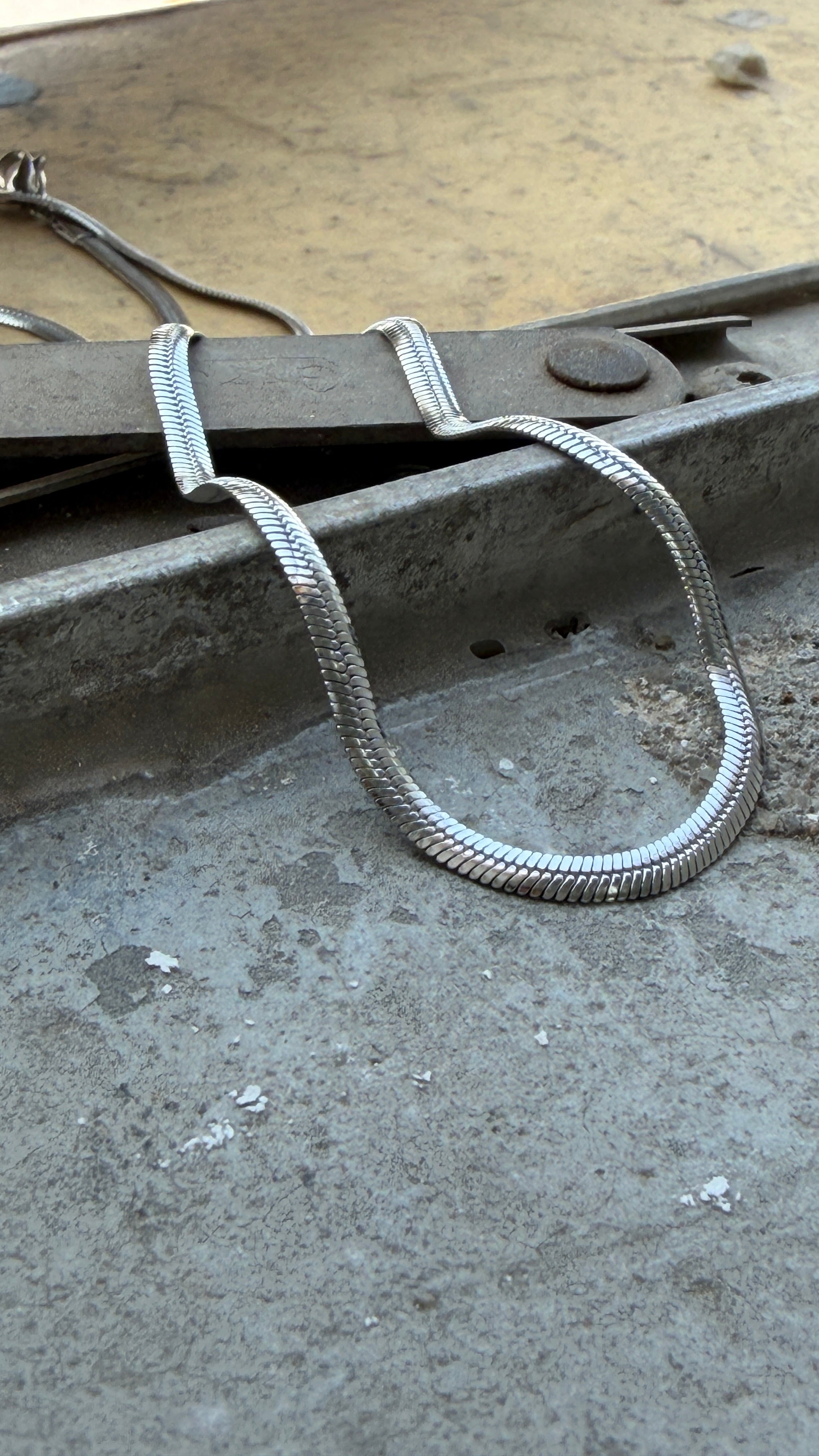 5.5mm Flat Snake Chain Necklace, 19"