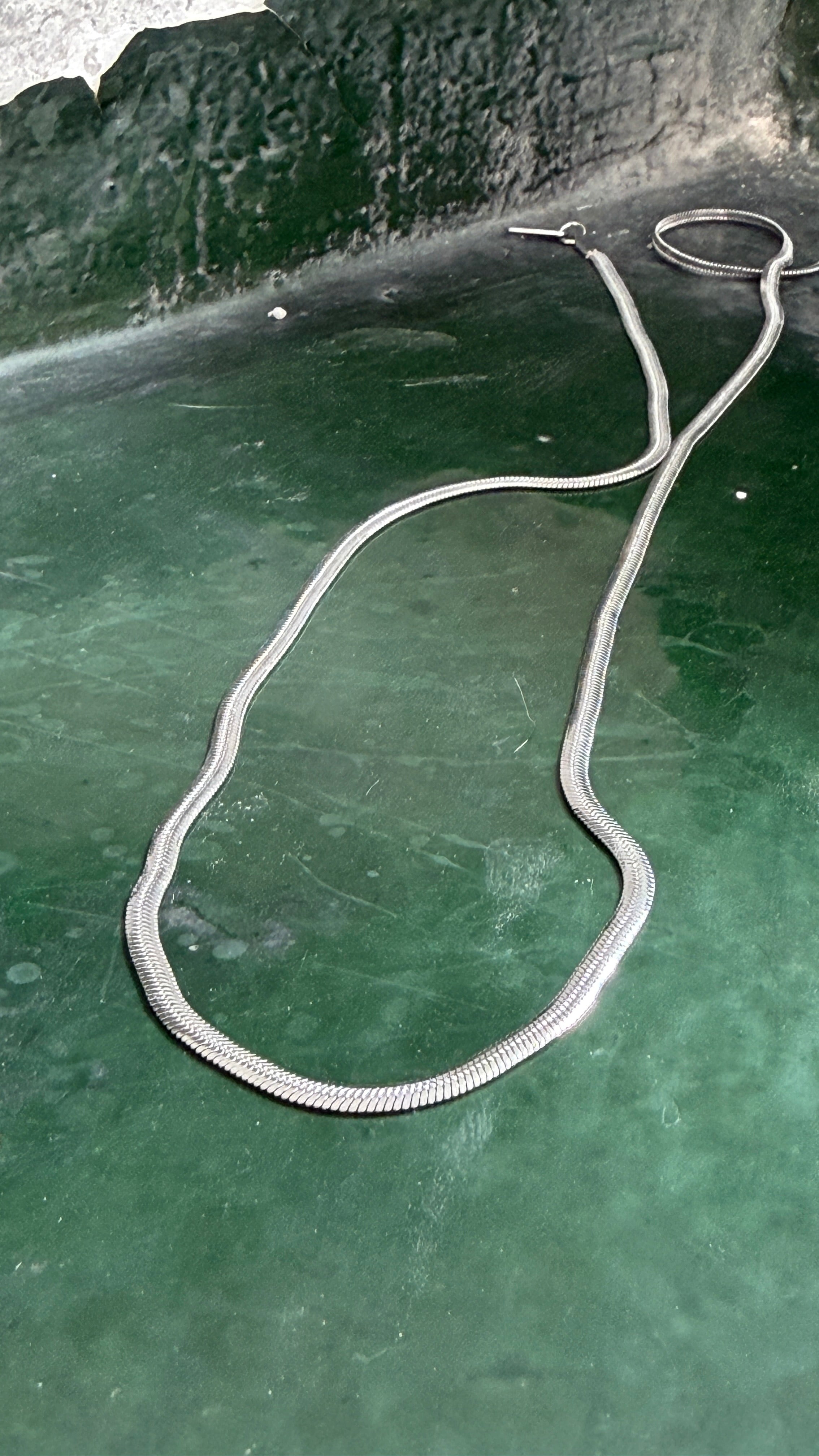 5.5mm Flat Snake Chain Necklace, 19"