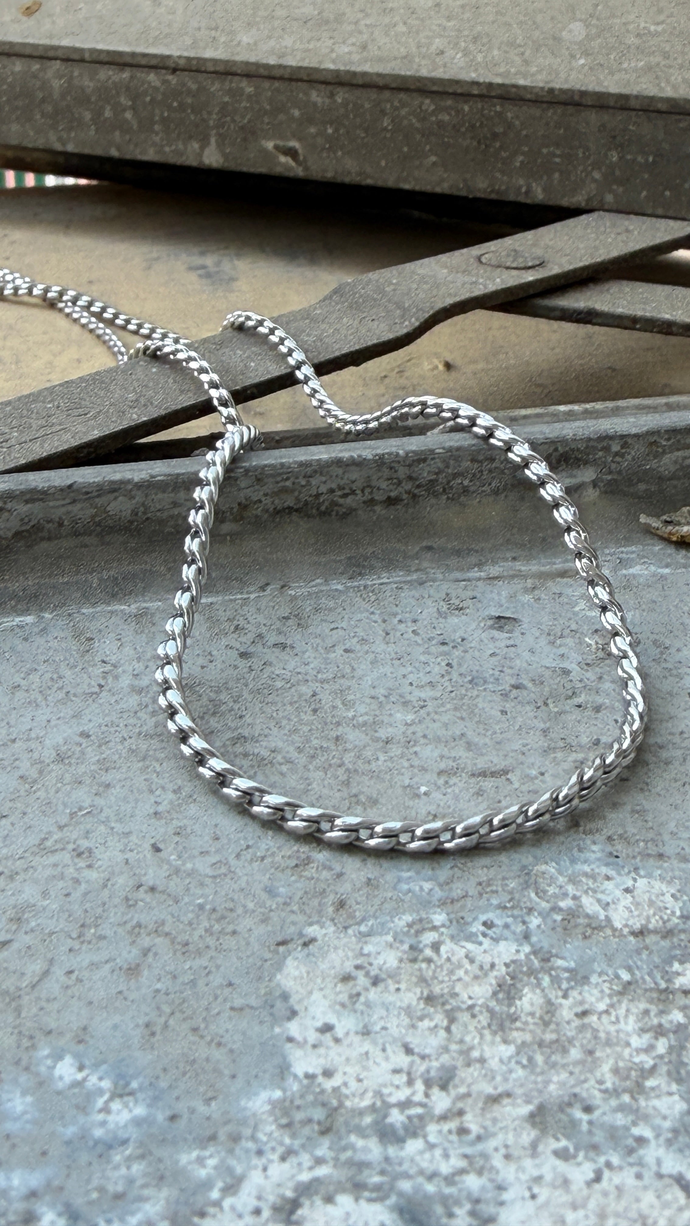 2mm Wheat Link Chain Necklace, 55cm