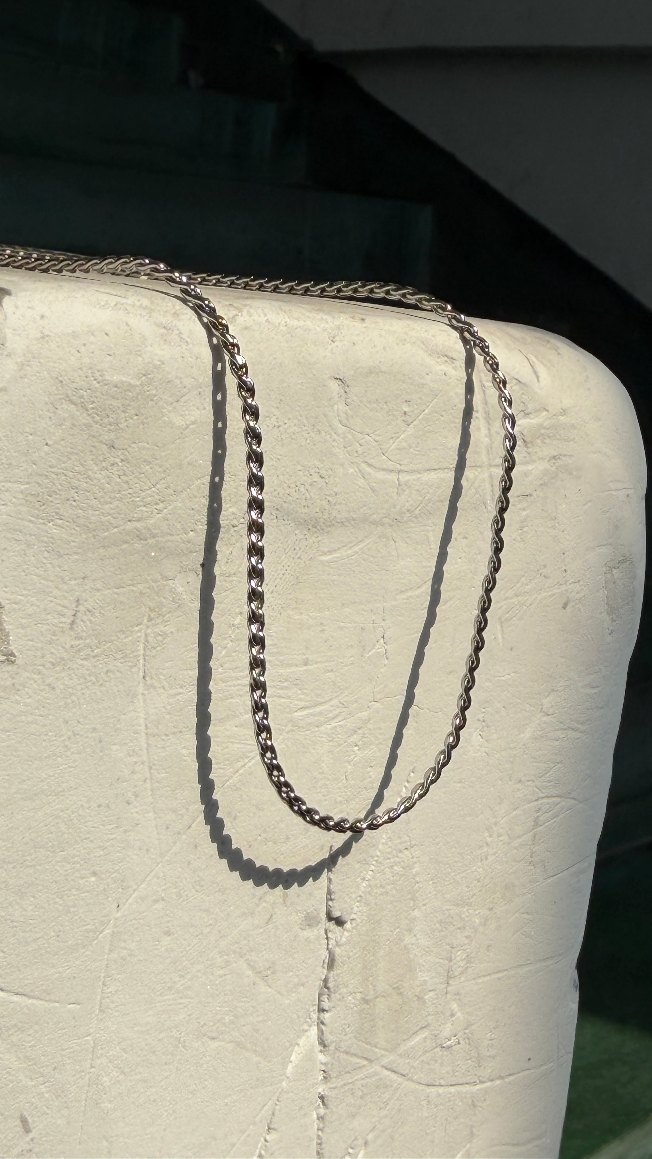 2mm Wheat Link Chain Necklace, 55cm