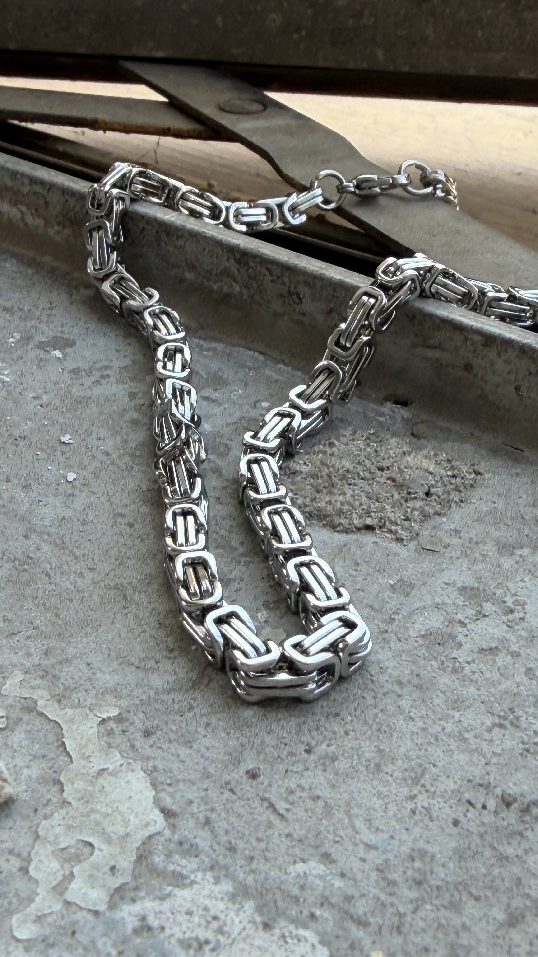Byzantine Link Chain Necklace, 60cm