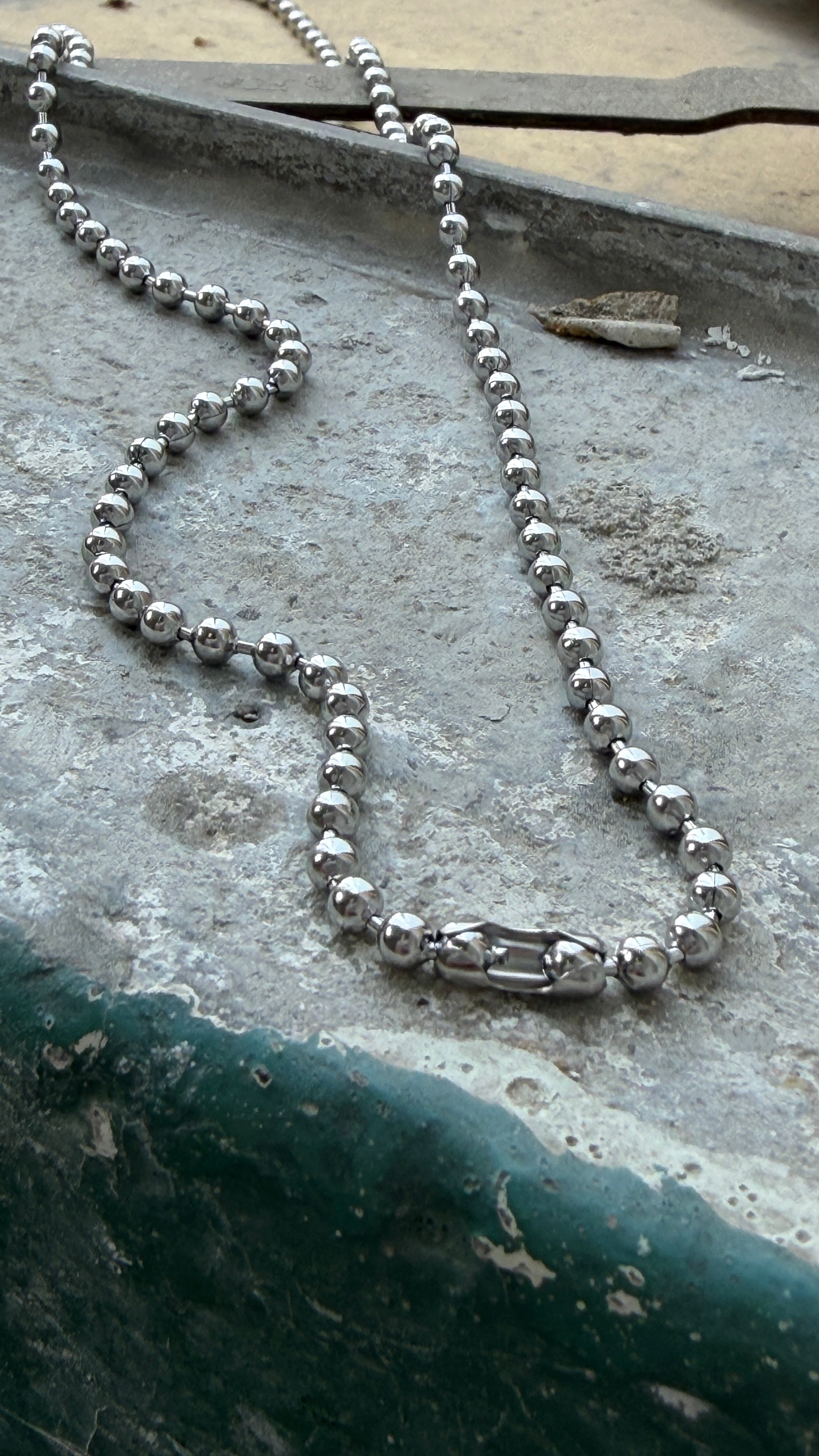 3mm Round Bead Chain Necklace