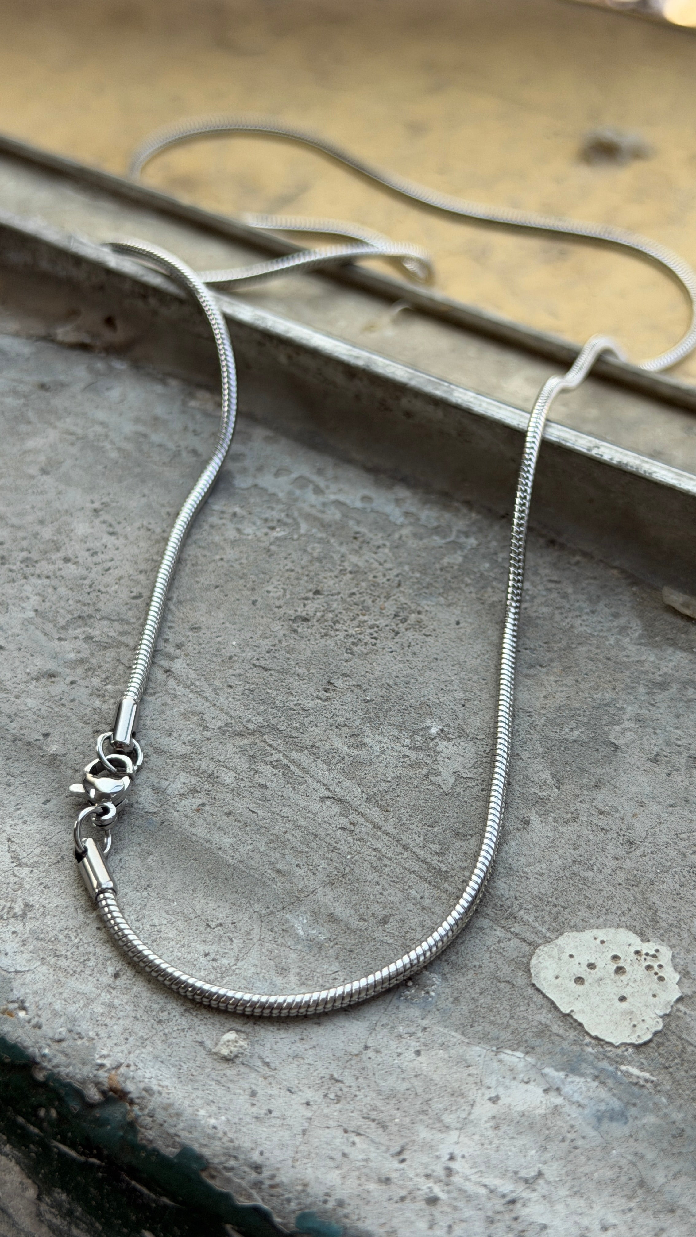 2mm Rounded Snake Chain Necklace