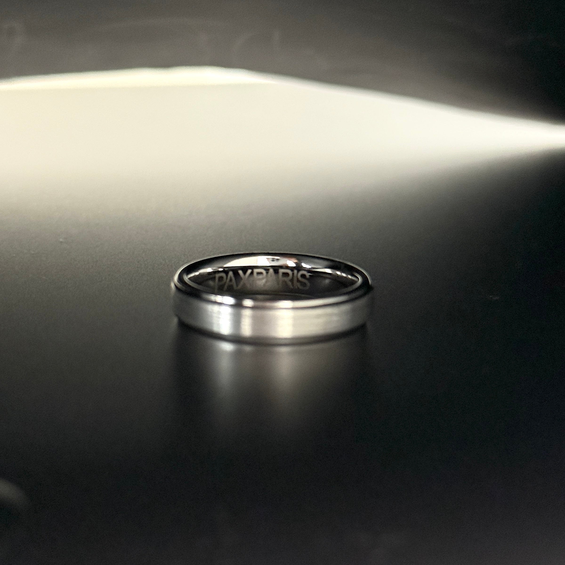 Men's Tungsten Ring - Brushed Silver, 5mm