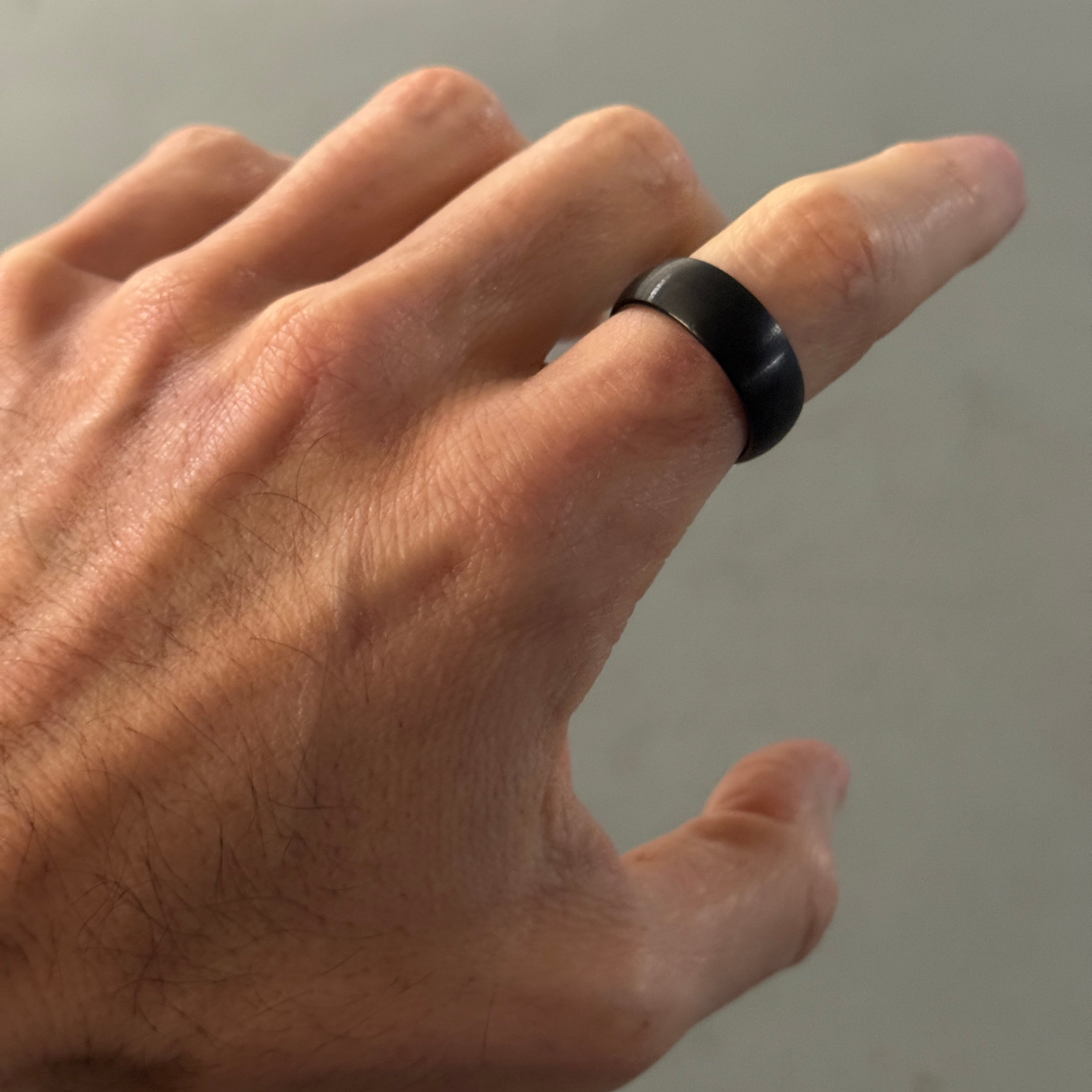 Men's Tungsten Ring - Brushed Black, 8mm