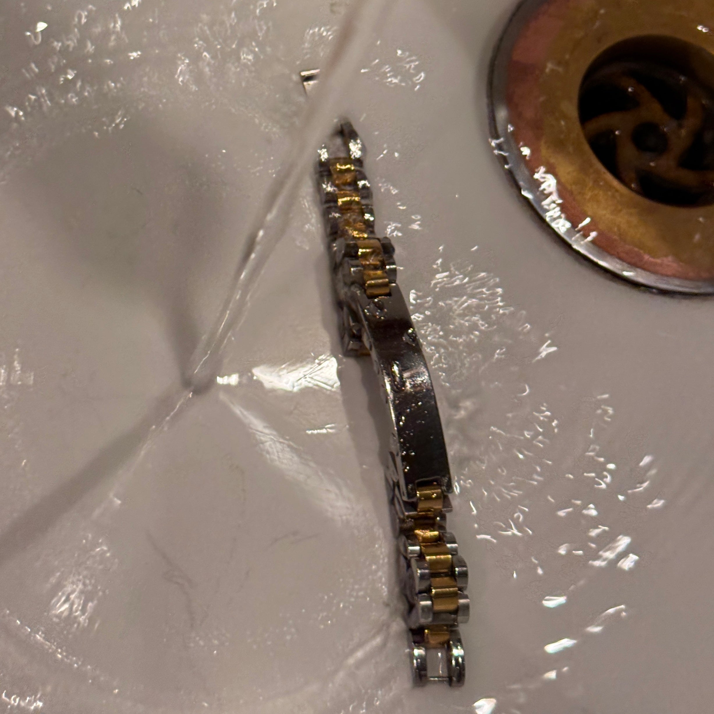 Men’s Two-Tone Stainless Steel ID Bracelet, 10mm