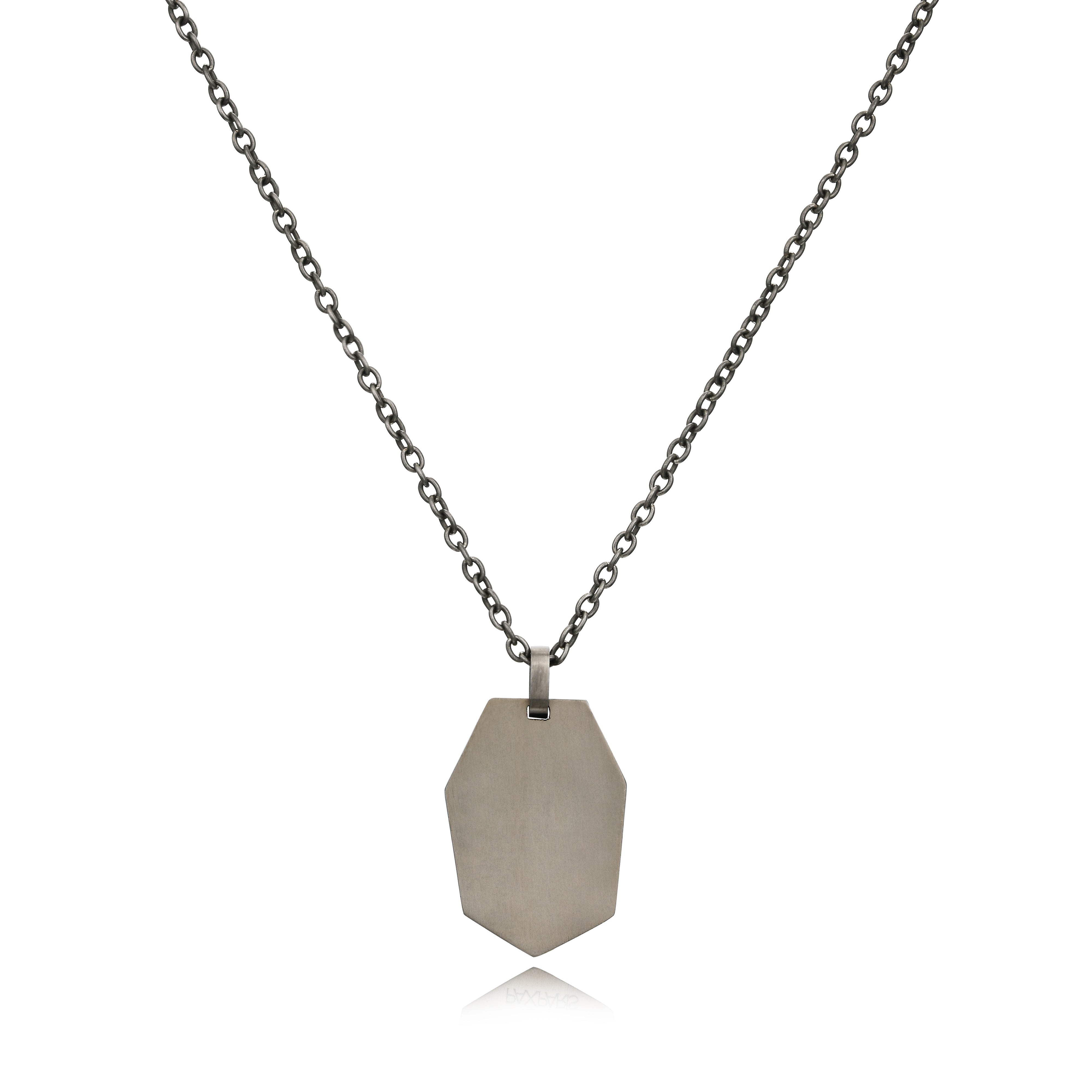 Polygon Tag Pendant — Gunmetal