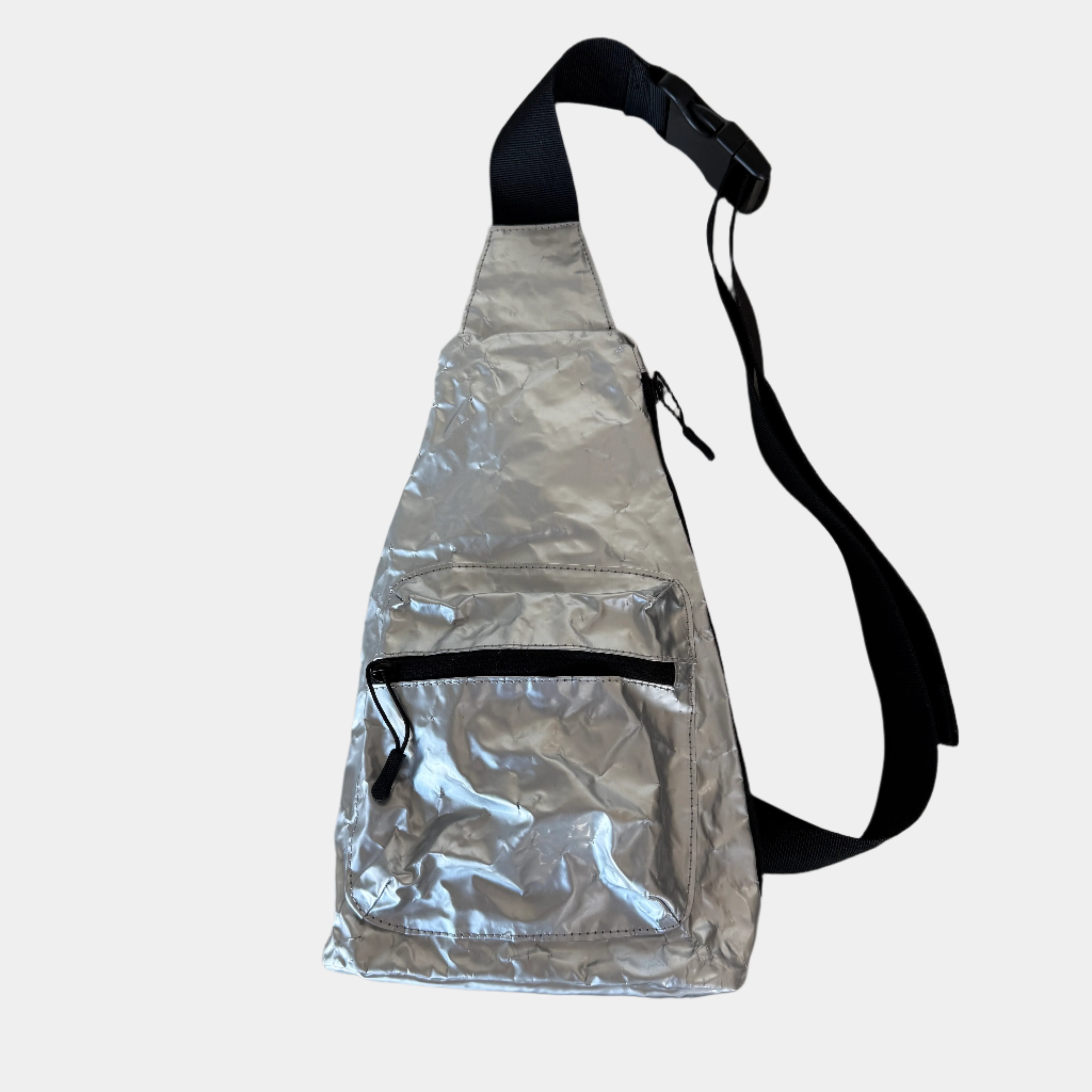 Crossbody Scrunch Bag, Metallic, Silver – Stainless Steel Jewelry – Chain Supplyy