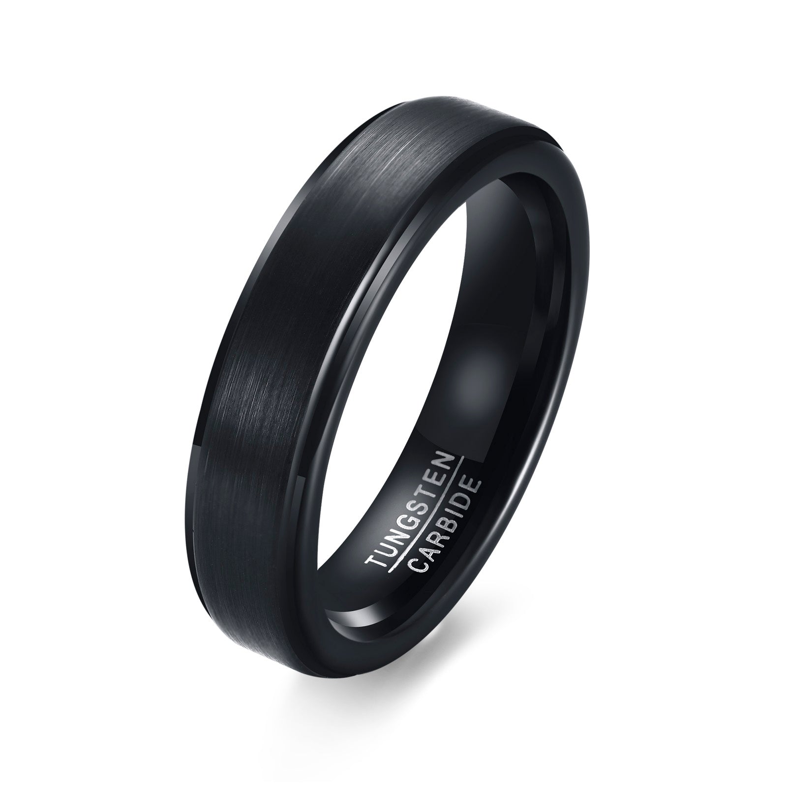 Men's Slim Tungsten Ring - Brushed Black, 5mm – Stainless Steel Jewelry – Chain Supplyy