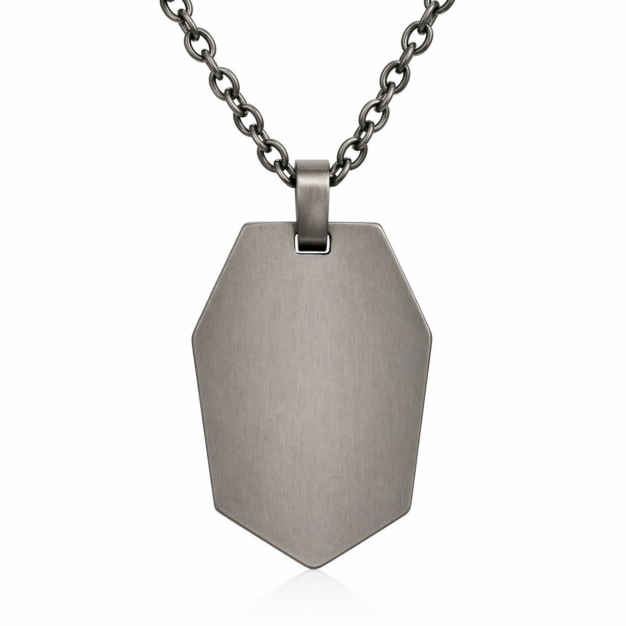 Polygon Tag Pendant — Gunmetal