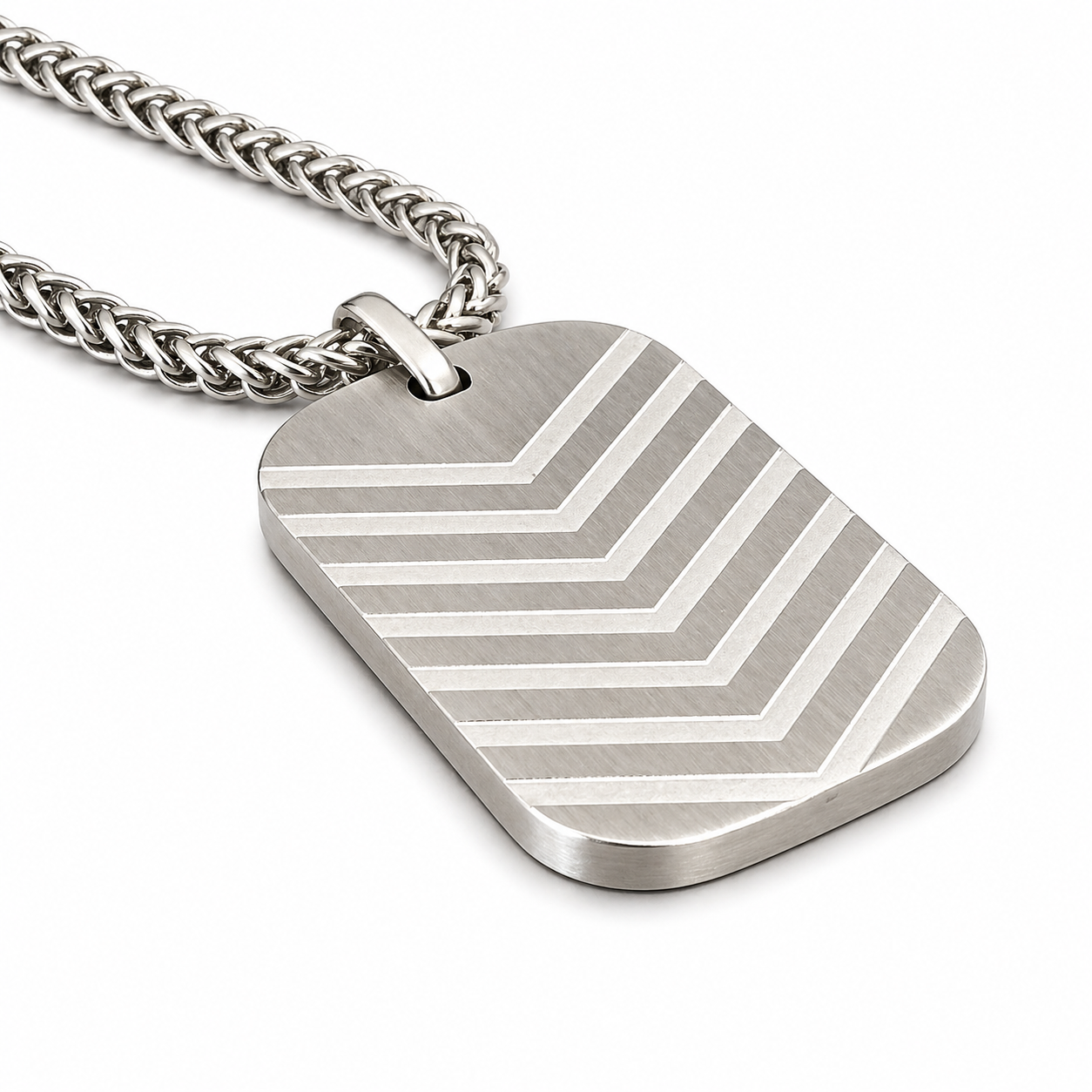 Chevron Dog Tag Pendant