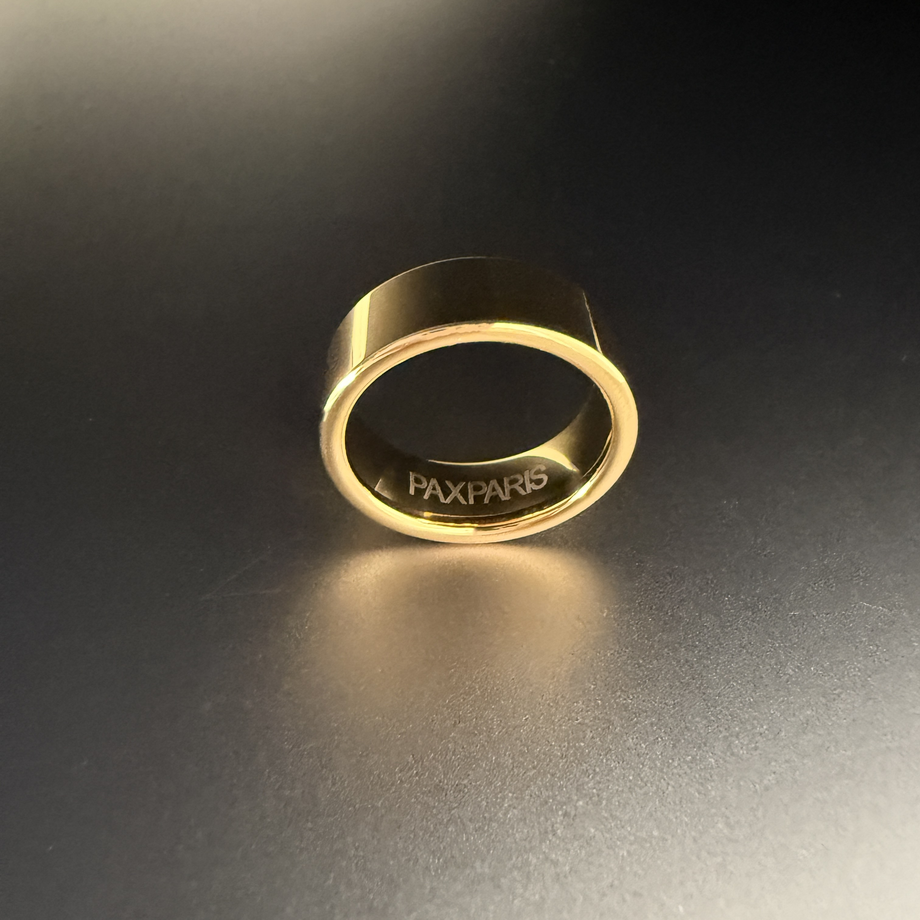 Men's Tungsten Ring - Polished Gold, 8mm