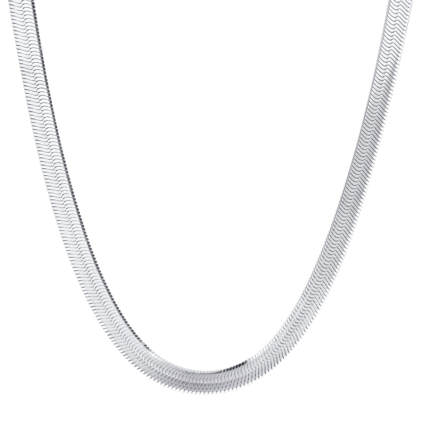 5.5mm Flat Snake Chain Necklace, 19"