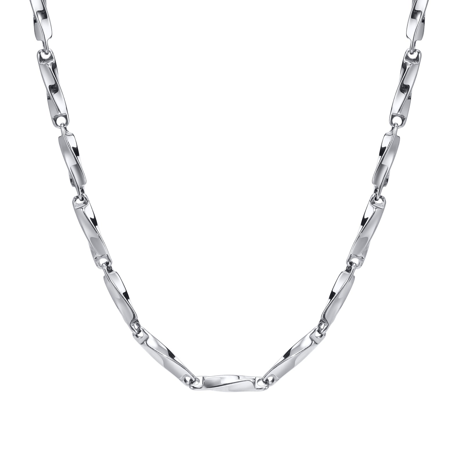 4mm Twisted Bar Chain Necklace